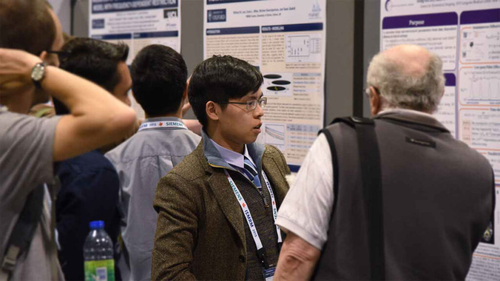 Hong Hsi Lee at the annual meeting of the International Society for Magnetic Resonance in Medicine (ISMRM) in 2015 in Toronto, Canada.