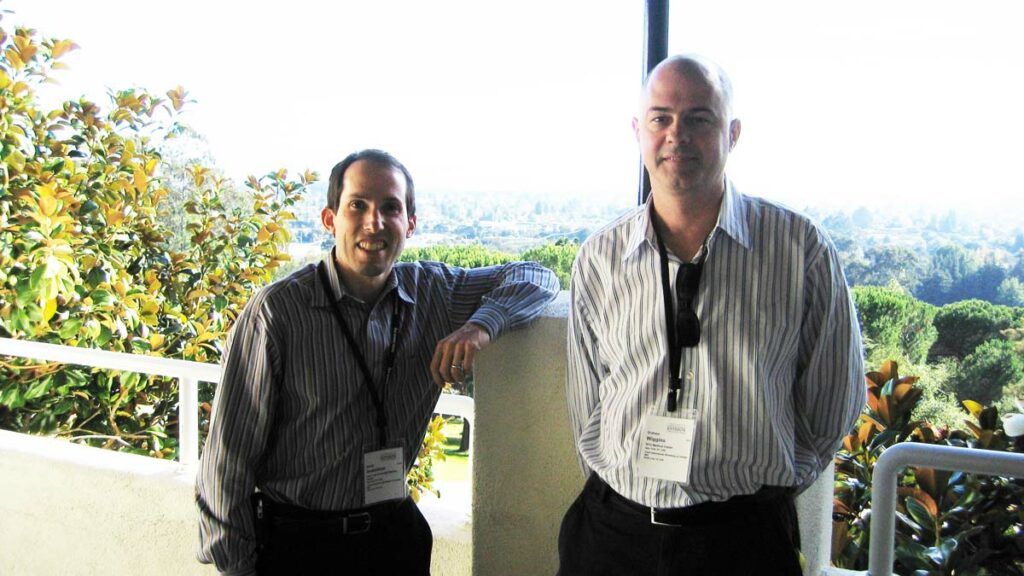 Daniel Sodickson and Graham Wiggins at an imaging workshop in 2009.