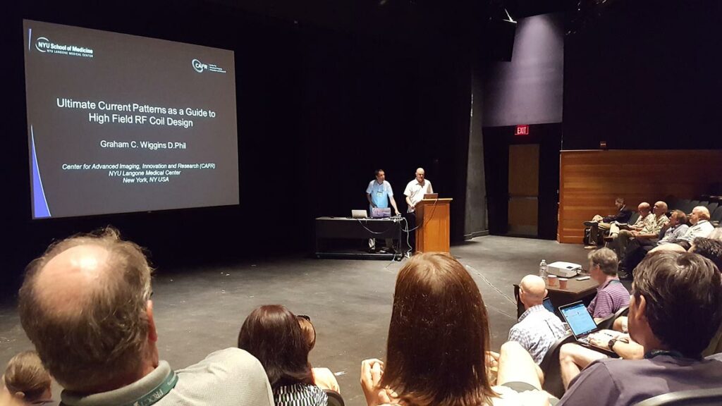 Daniel Sodickson and Graham Wiggins presenting at the Gordon Research Conference in 2016.