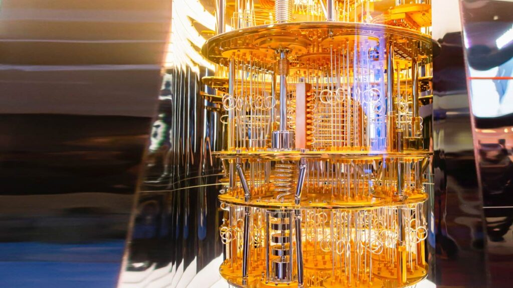 Photo: IBM Q System One quantum computer.