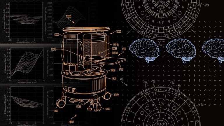 Illustration: technical drawings of Hyperfine Swoop and other graphics.