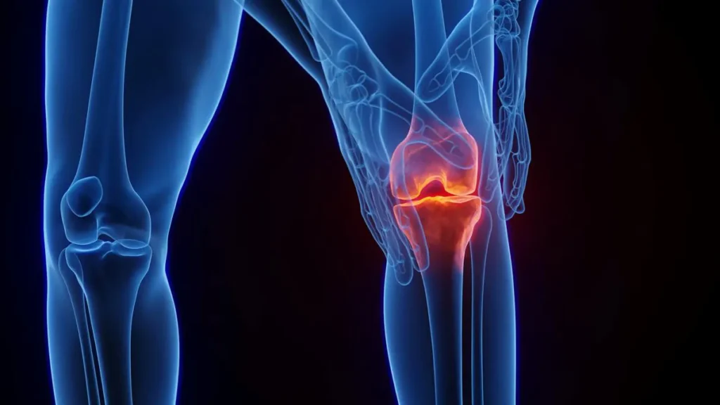 Illustration: inflamed knee.