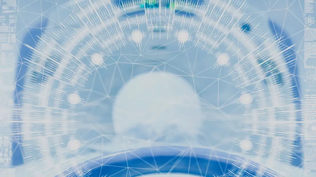 Illustration: abstract shapes in a concentric pattern.