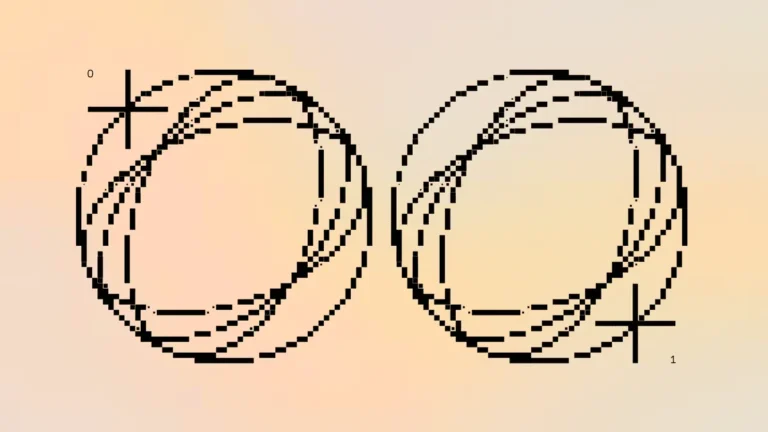 Abstract illustration inspired by qubits.