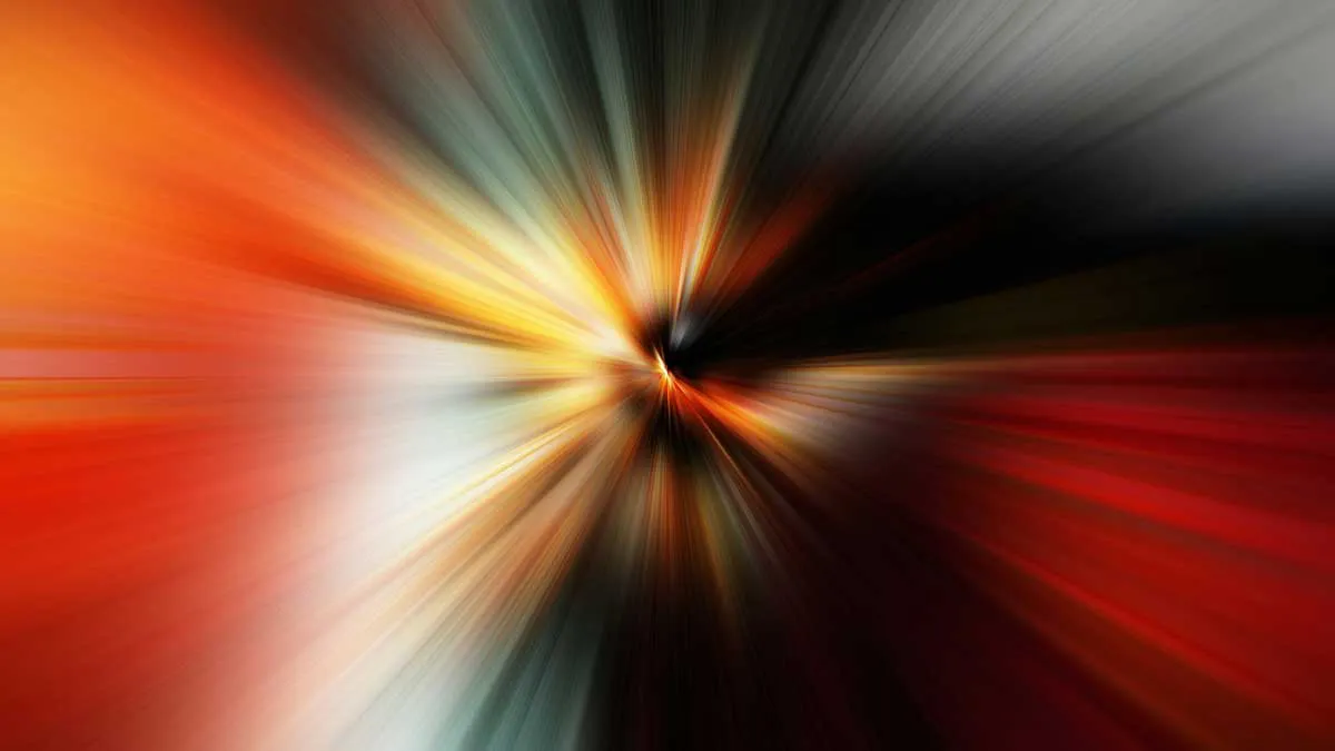 Blurred lines converging in a vanishing point.